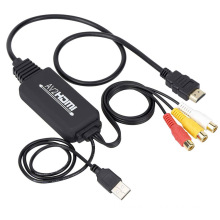 RCA to HDMI Converter Cable Convert Composite AV to HDMI Video Adapter Cord for Wii